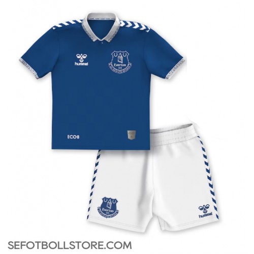 Everton Replika babykläder Hemmaställ Barn 2023-24 Kortärmad (+ korta byxor)